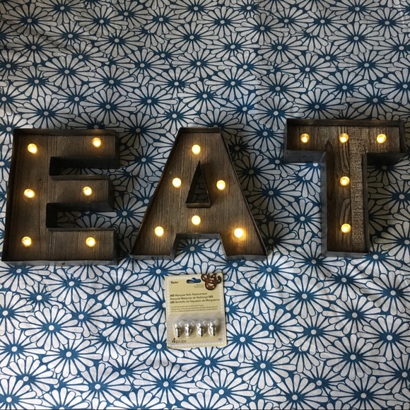 Other - Marquee letters EAT including 4 replacement bulbs